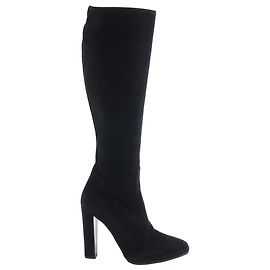 Hermès Suede Long Boots in Black, Size EU 36 Black