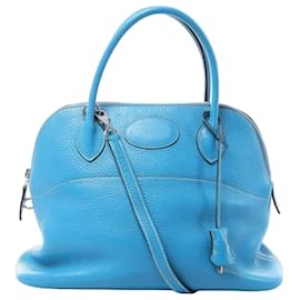 Hermès HERMES Bolide 31 Taurillon Clemence Bolsa de mão 2Way em Blue I : 2005 Azul