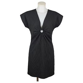 Emporio Armani striped dress Black