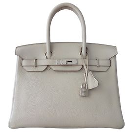 Hermès mala Hermes Birkin 30 craie Cinza