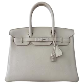 Hermès Sac Hermes Birkin 30 craie Gris