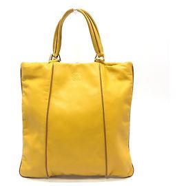 Sac à main en cuir jaune Loewe Jaune