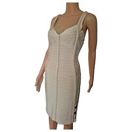 Vestido bandage beige Herve Leger Beige