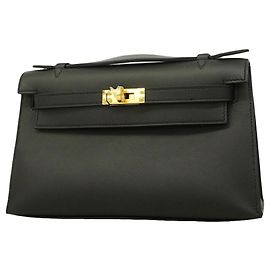 Hermès Hermes Pochette Kelly Swift Handbag Black
