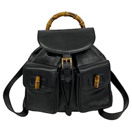 Gucci Bamboo Backpack Black