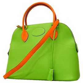 Hermès Bolsa Hermes Bolide 31 em Verde Maçã e Laranja Verde Laranja