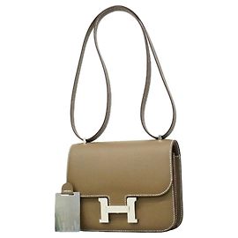 Hermès Bolsa de Ombro Hermes Constance Mini Taupe