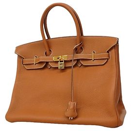 Hermès Borsa Hermes Birkin 35 Barenia Faubourg Rosso