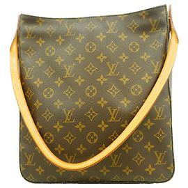 Borsa a tracolla Louis Vuitton Monogram Looping GM Marrone