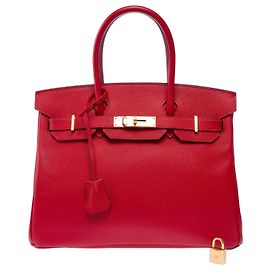 Hermès mala HERMES Birkin 30 em Couro Vermelho - 103824 Vermelho