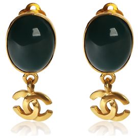 Chanel Vintage 1995 Gripoix CC Ohrringe vergoldet Andere