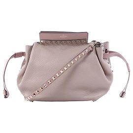 Borsa a tracolla Valentino Garavani Rockstud in pelle Rosa Rosa