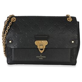 Louis Vuitton Black Monogram Empreinte Vavin MM Noir