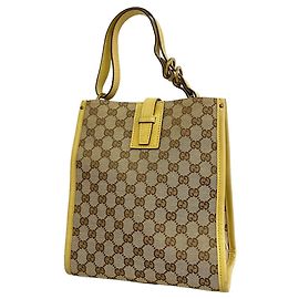 Borsa Tote Gucci GG Canvas Marrone Giallo