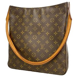 Borsa a tracolla Louis Vuitton Monogram Looping GM Marrone