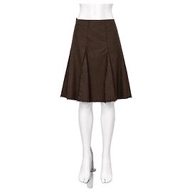 Saia Vintage Desconstruída Prada Marrom