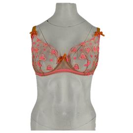Agent Provocateur Sujetador de encaje rosa y naranja Rosa