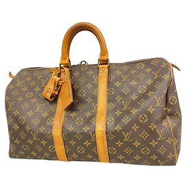 Sac Louis Vuitton Boston Monogram Keepall 45 Marron
