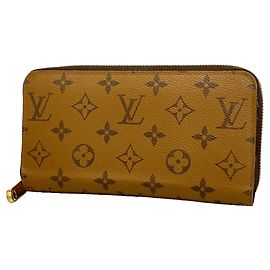 Cartera Zippy Monogram Reverse Louis Vuitton Castaño
