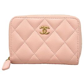 Monedero Chanel Matelassé de piel caviar Rosa