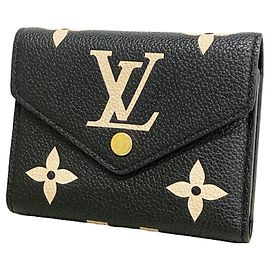 Cartera Tri-fold Louis Vuitton Negro Crudo