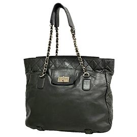 Chanel Black Lambskin Tote Bag Black
