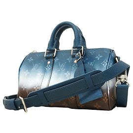Borsa Louis Vuitton Keepall Bandoulière 25 Monogram Pigment Blu