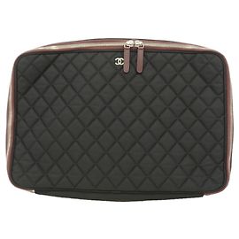 Borsa per laptop Chanel Matelassé Nylon Nero
