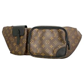 Louis Vuitton Monogram Macassar Christopher Gürteltasche Braun Schwarz