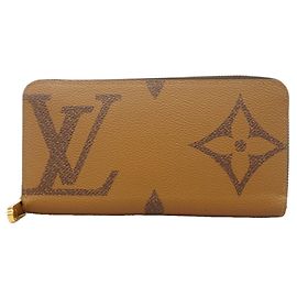 Louis Vuitton Monogram Giant Reverse Zippy Wallet Brown