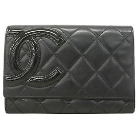 Chanel Cambon Lambskin Wallet Black