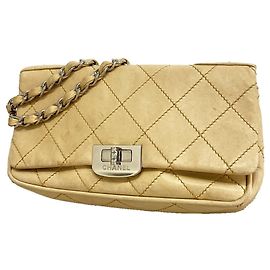 Bolsa de Ombro Chanel Beige Bege