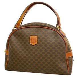 Céline Bolsa Celine Macadam Brown para mulheres Marrom