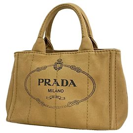 Sac cabas Prada en toile Canapa Marron
