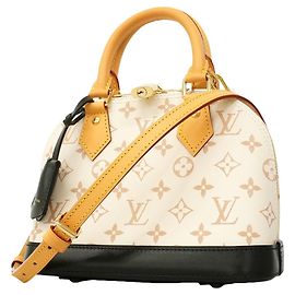 Louis Vuitton Alma BB Monogram Dune Handbag Black White