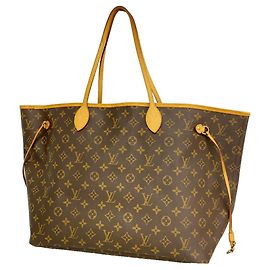 Louis Vuitton Monogram Neverfull GM Tote Bag Brown