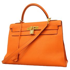 Hermès Bolsa Hermes Kelly 32 Togo Laranja