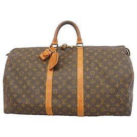 Borsa Boston Louis Vuitton Monogram Keepall 55 Marrone