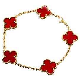 Bracciale Charm Alhambra Van Cleef & Arpels Rosso