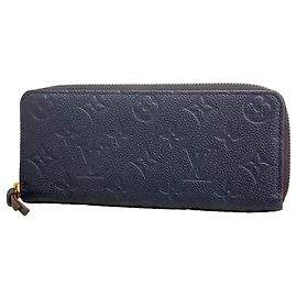 Louis Vuitton Monogram Empreinte Portefeuille Clemence Long Wallet Red