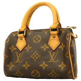 Sac à main Louis Vuitton Monogram Mini Speedy Marron