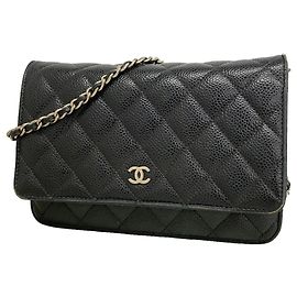 Cartera de hombro con cadena Chanel Matelassé Negro