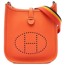Hermès Orange Clemence Evelyne I Amazone 16 Orange
