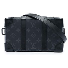 Louis Vuitton Black Monogram Eclipse Soft Trunk Wallet Crossbody Preto