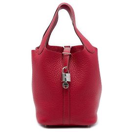 Hermès Red Clemence Picotin Lock 18 Rouge