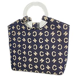 Céline Borsa Celine C Macadam Denim Navy da donna Blu navy