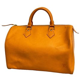 Bolsa Louis Vuitton Epi Speedy 30 em Mandarin Cinza