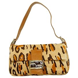 Borsa a secchiello Fendi Mamma Marrone Beige
