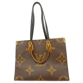 Sac cabas Louis Vuitton Monogram Giant Reverse OnTheGo MM Marron