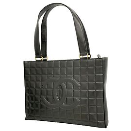Chanel Black Lambskin Tote Bag Black